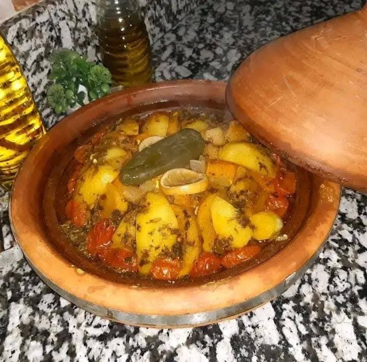Tagine with fish and vegetables